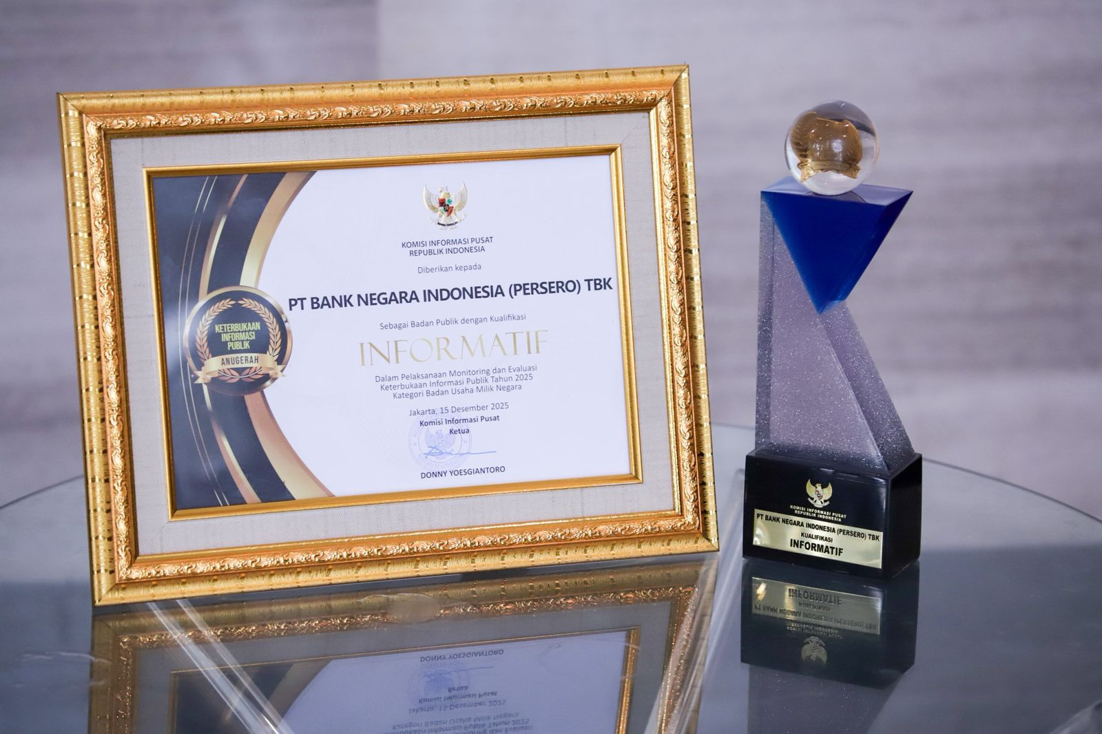 BNI lagi-lagi memenuhi kriteria keterbukaan informasi publik penuh di tahun 2025.